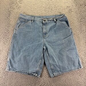 George Denim Shorts Mens Size 38 Blue Light Wash Cotton Carpenter Workwear